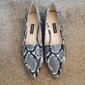 Nine West snake print flats